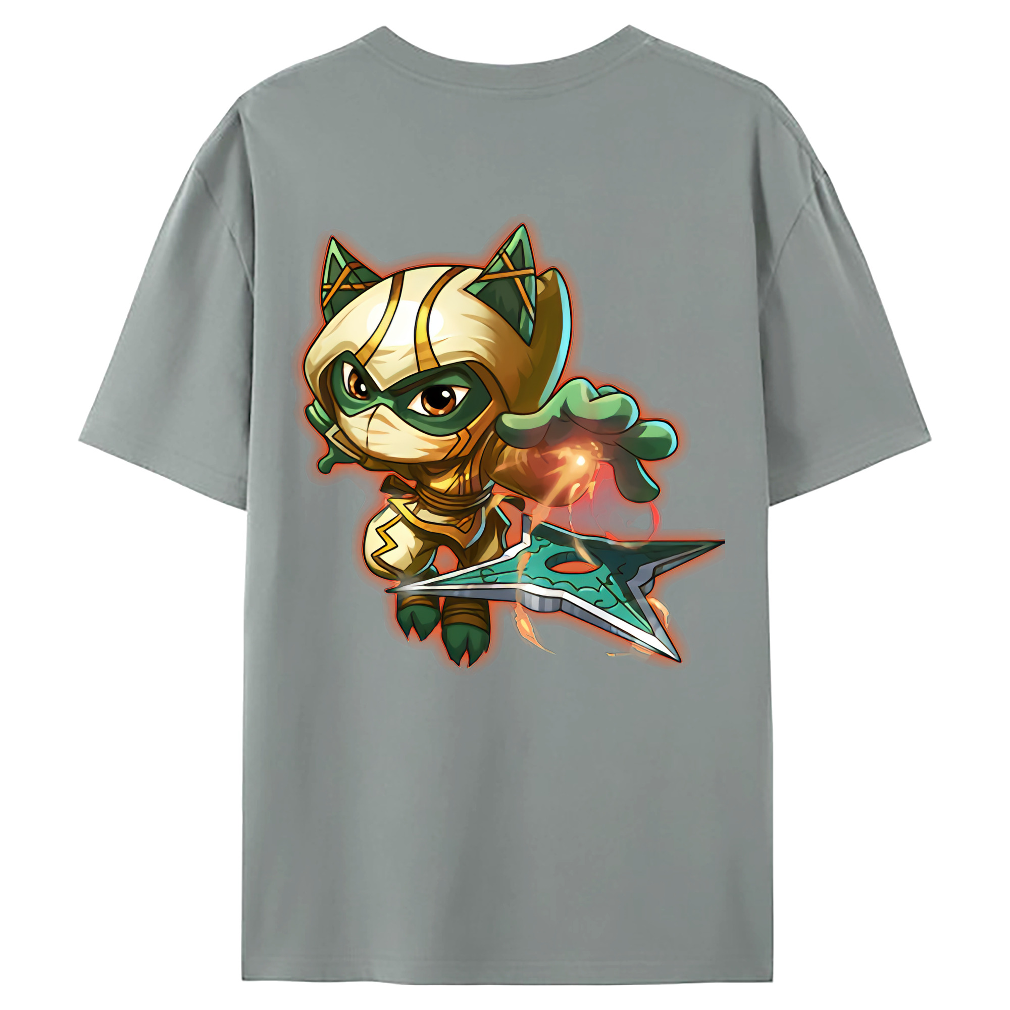 （画像用） リーグ・オブ・レジェンド League of Legends LOL 綿100％ メンズ半袖Tシャツ（バックプリント） 通気性